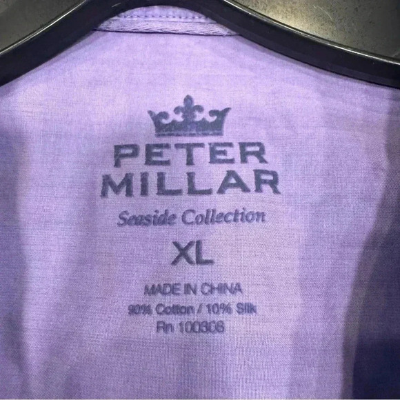 Peter Millar seaside collection men’s button up shirt lavender size XL - Picture 5 of 10